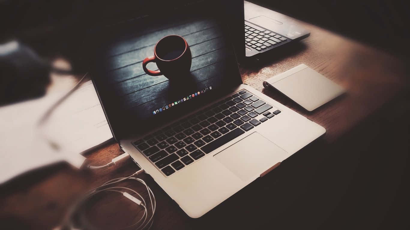 Cinematic Laptop Apple Background