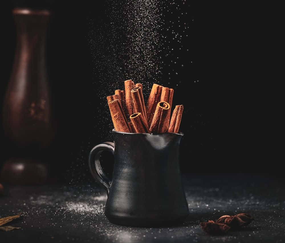 Cinnamon Sticks Still Life Shot Background