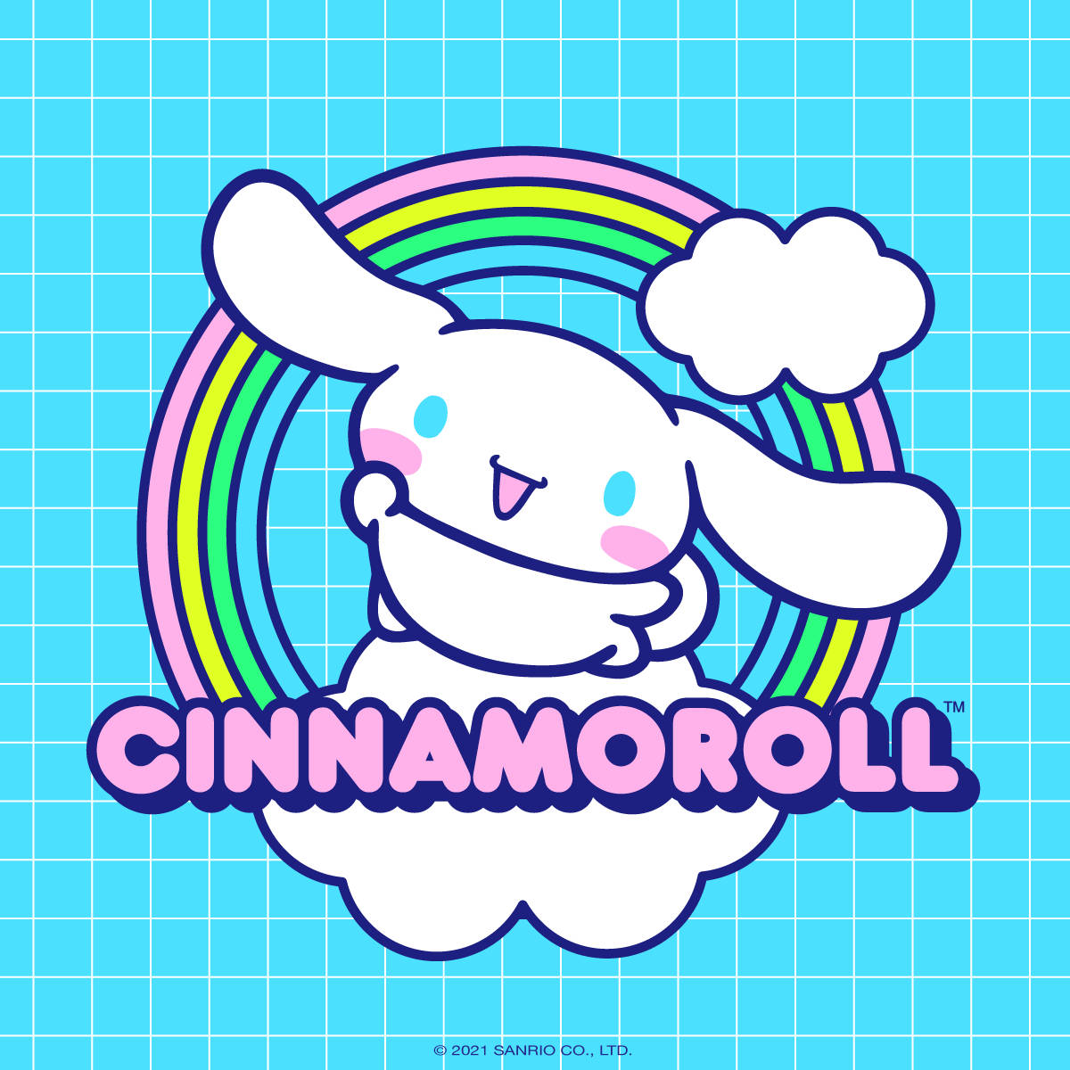Cinnamoroll Rainbow Logo Background