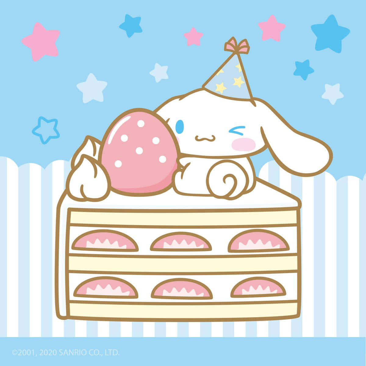 Cinnamoroll Sanrio On Top Of Bread Stand Background