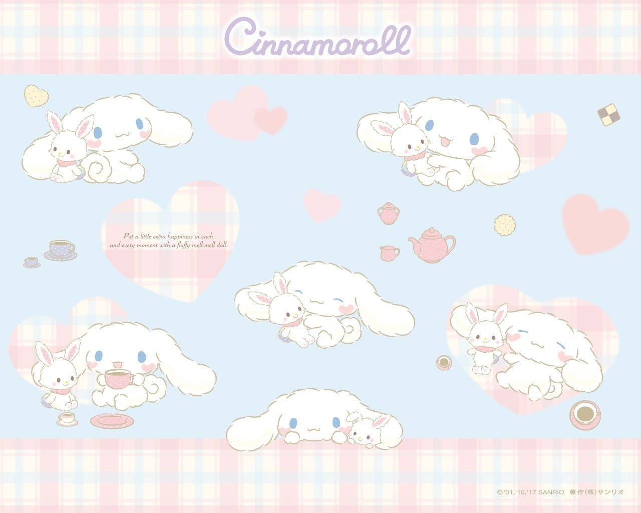 Cinnamoroll With Mell Mell Doll Background