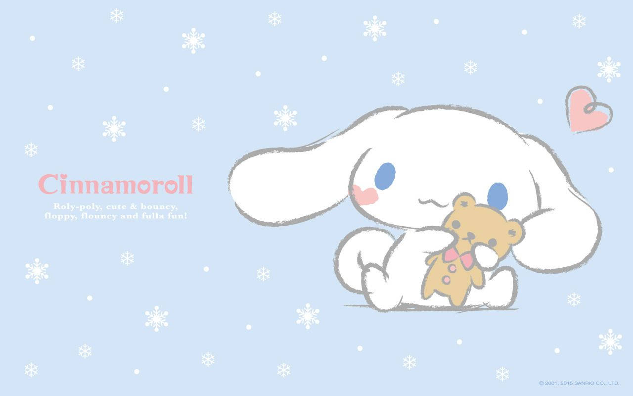 Cinnamoroll With Teddy Winter Background