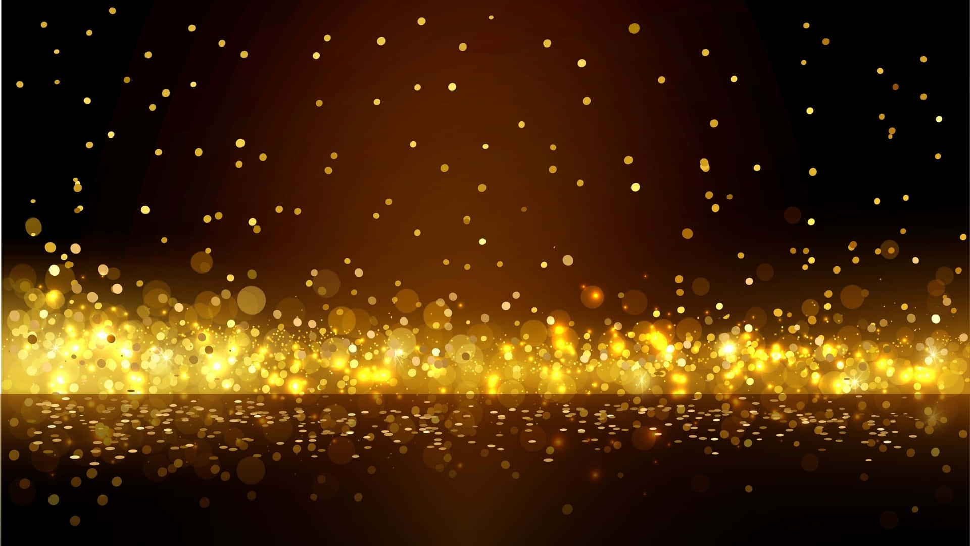 Circle Black And Gold Glitter