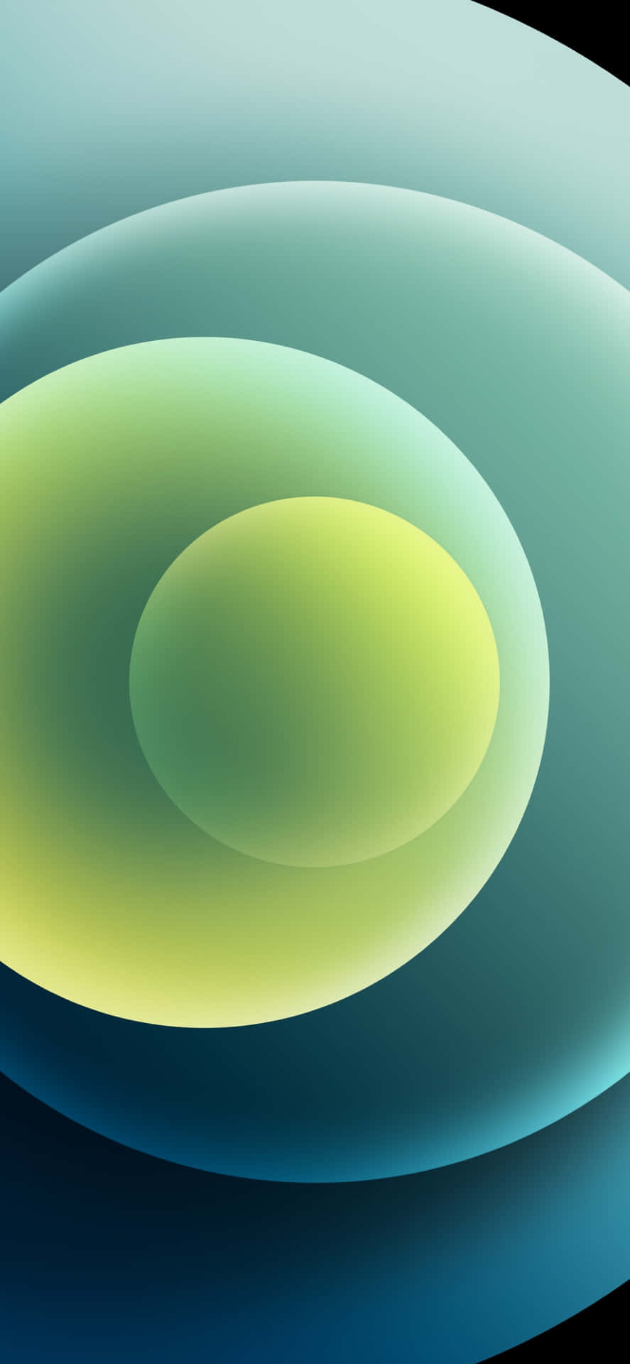 Circle Layer Green Phone Background