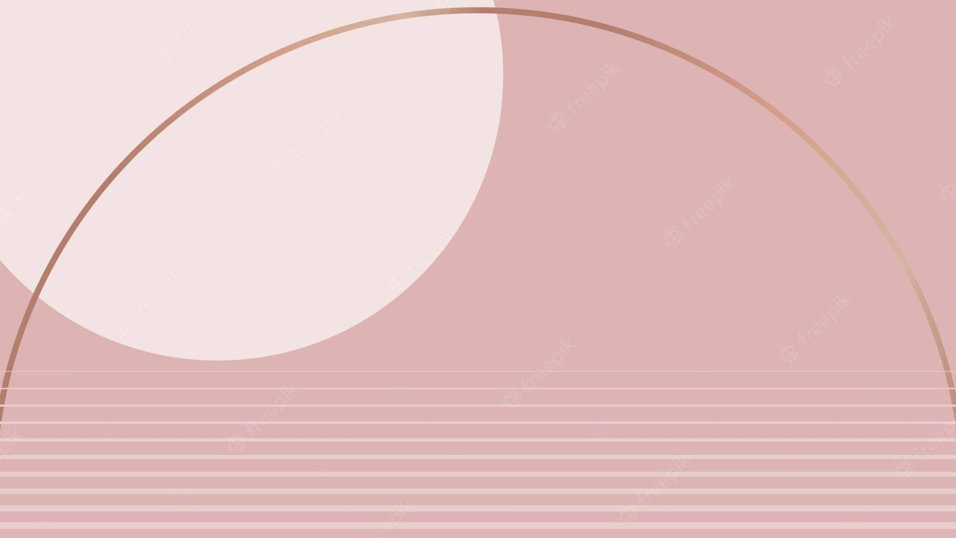 Circles On Aesthetic Pink Background