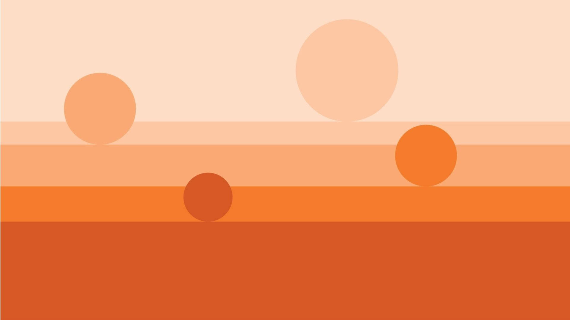Circles On Orange Background Background
