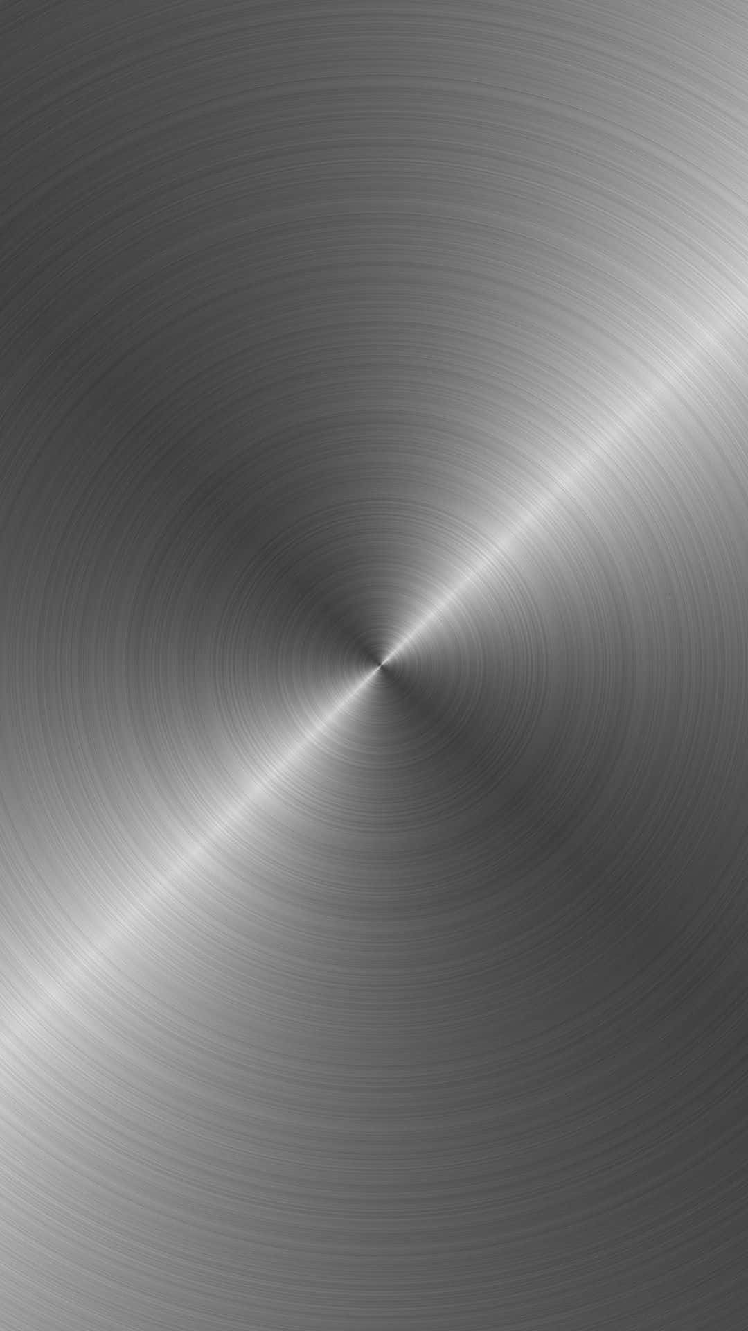 Circular Brushed Steel Silver Aesthetic Iphone Background