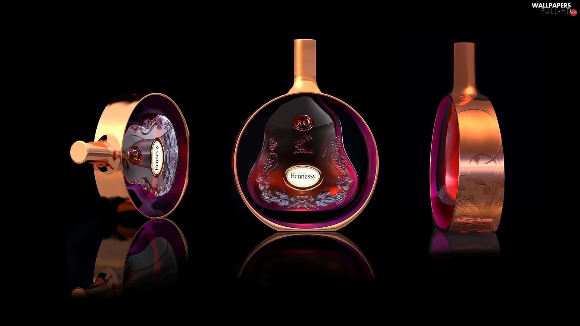 Circular Hennessy Packaging Background