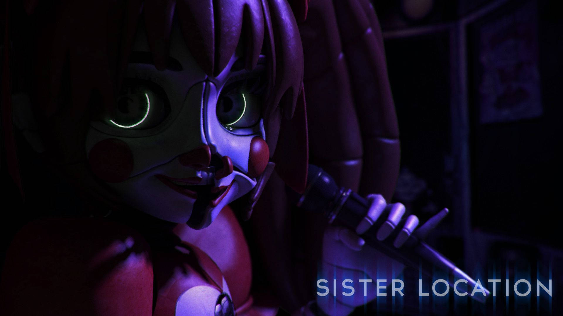 Circus Baby From Sister Location In Thrilling Pose Background