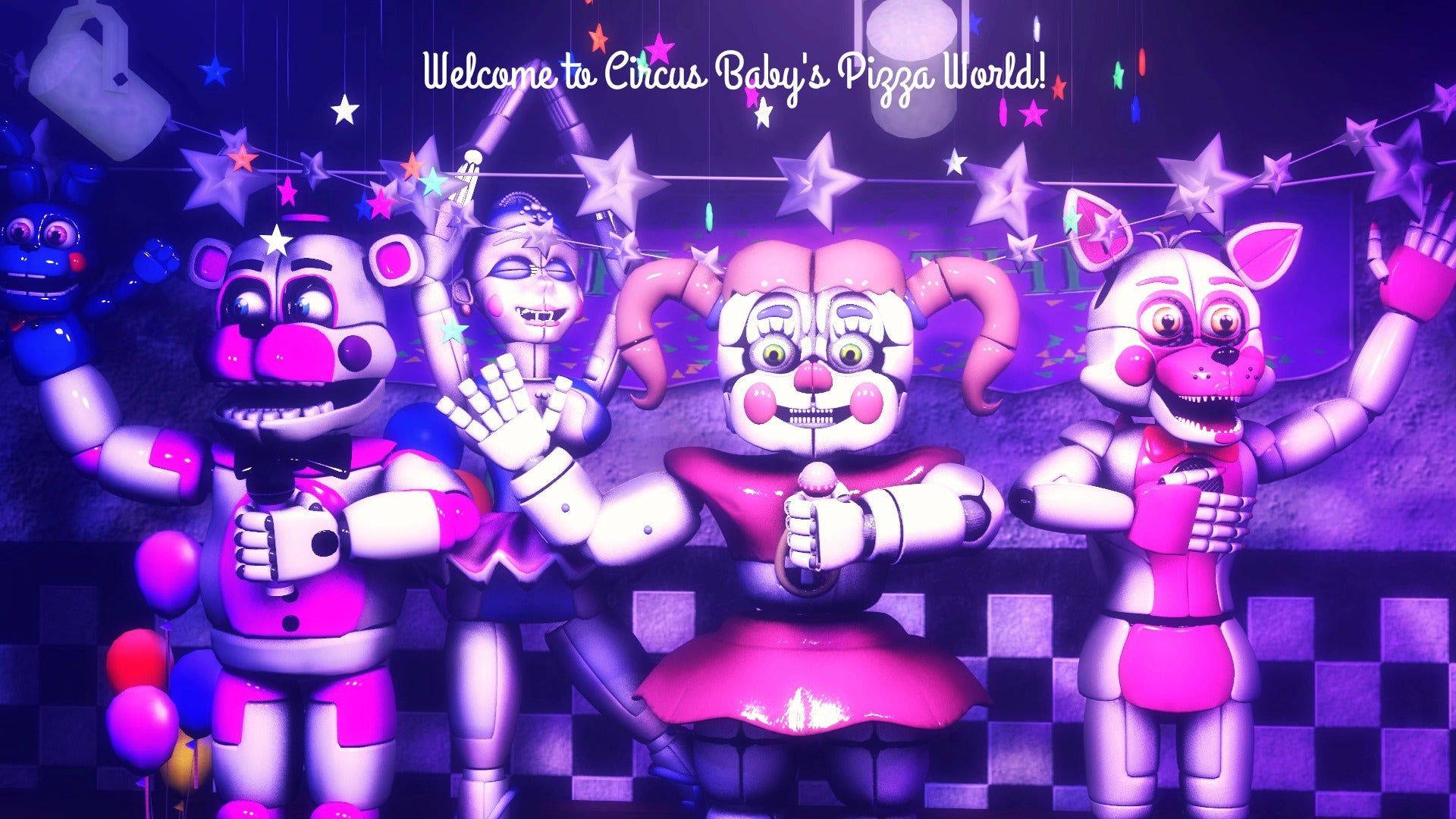 Circus Baby Welcoming Party In Full Swing Background