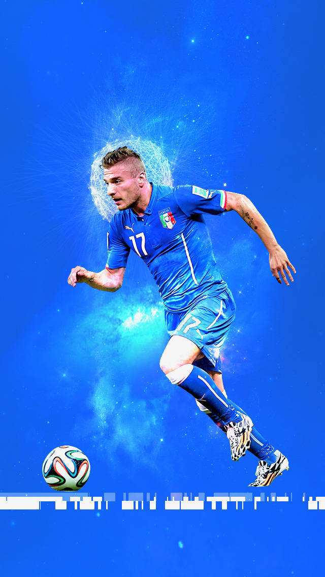 Ciro Immobile In Action Background