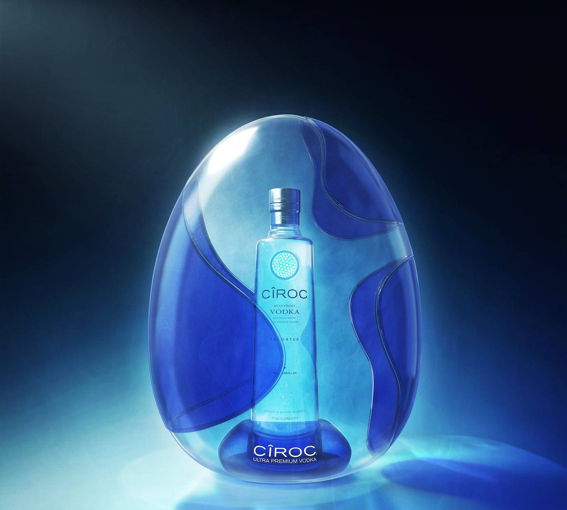 Ciroc Ultra Premium French Vodka Bottle Background