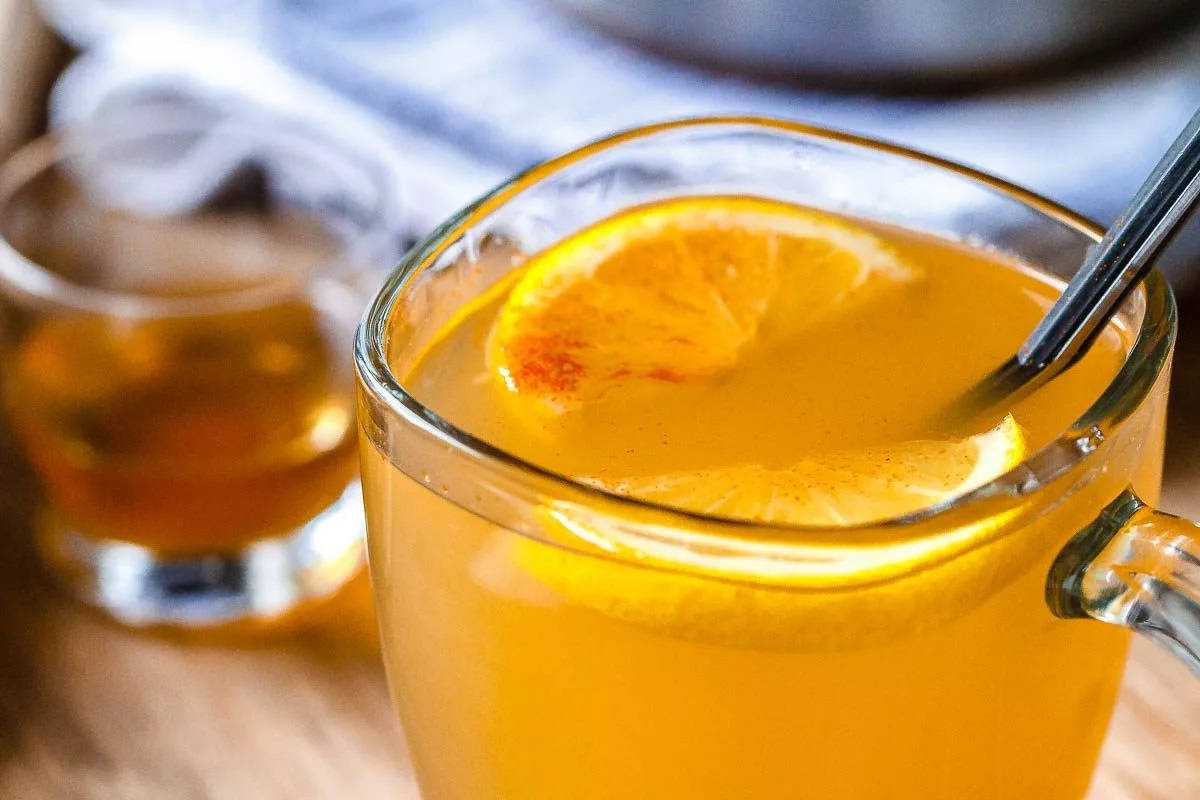 Citrus Drink To Compete With Apple Cider Vinegar Background