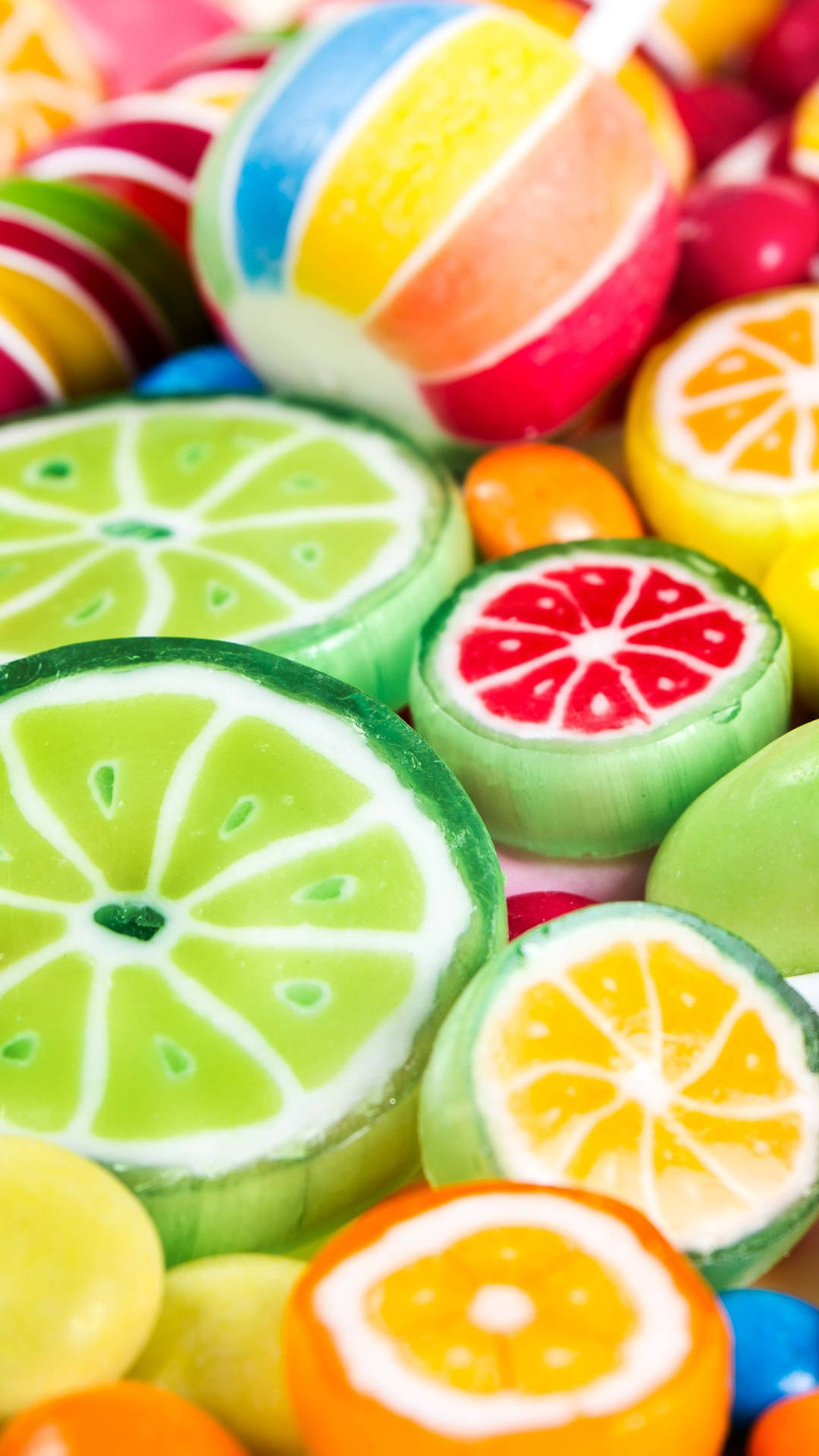 Citrus Soft Candies Background