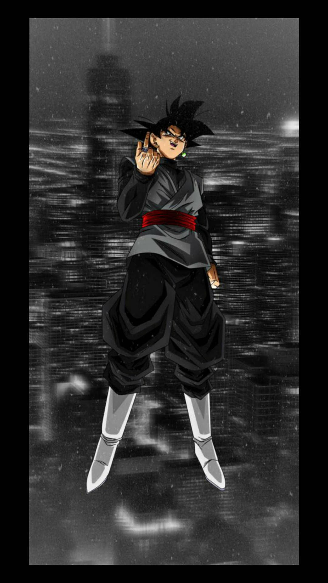 City Black Goku Live Background