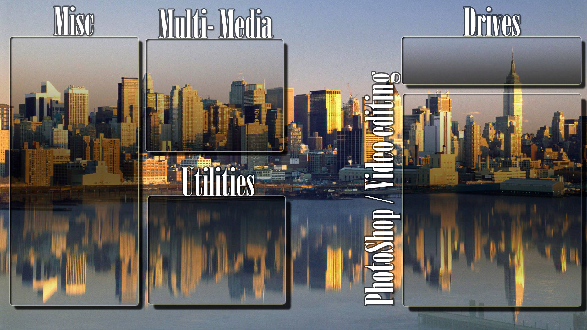 City Building Desktop Organizer Background