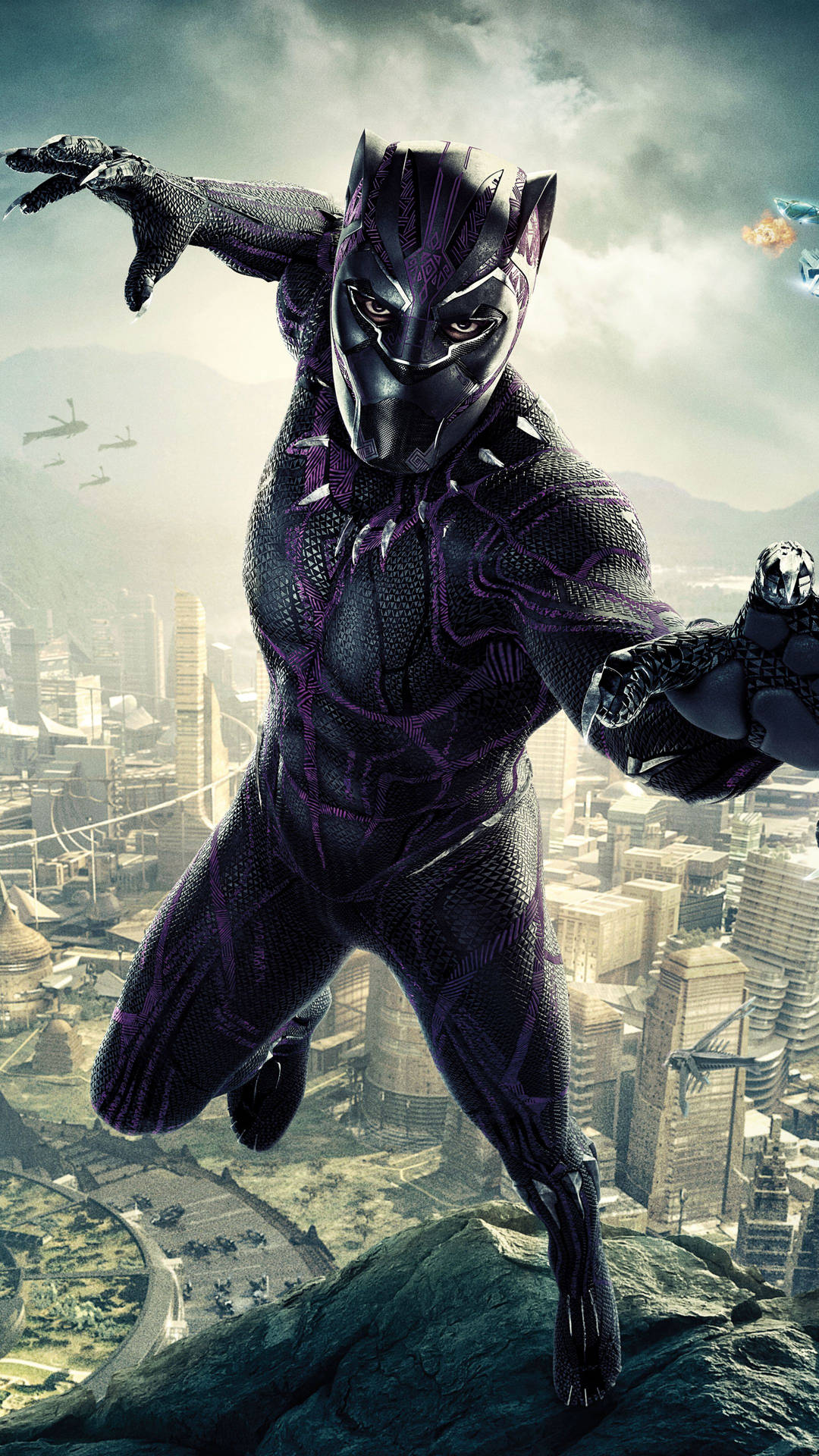 City Buildings Black Panther Android Background