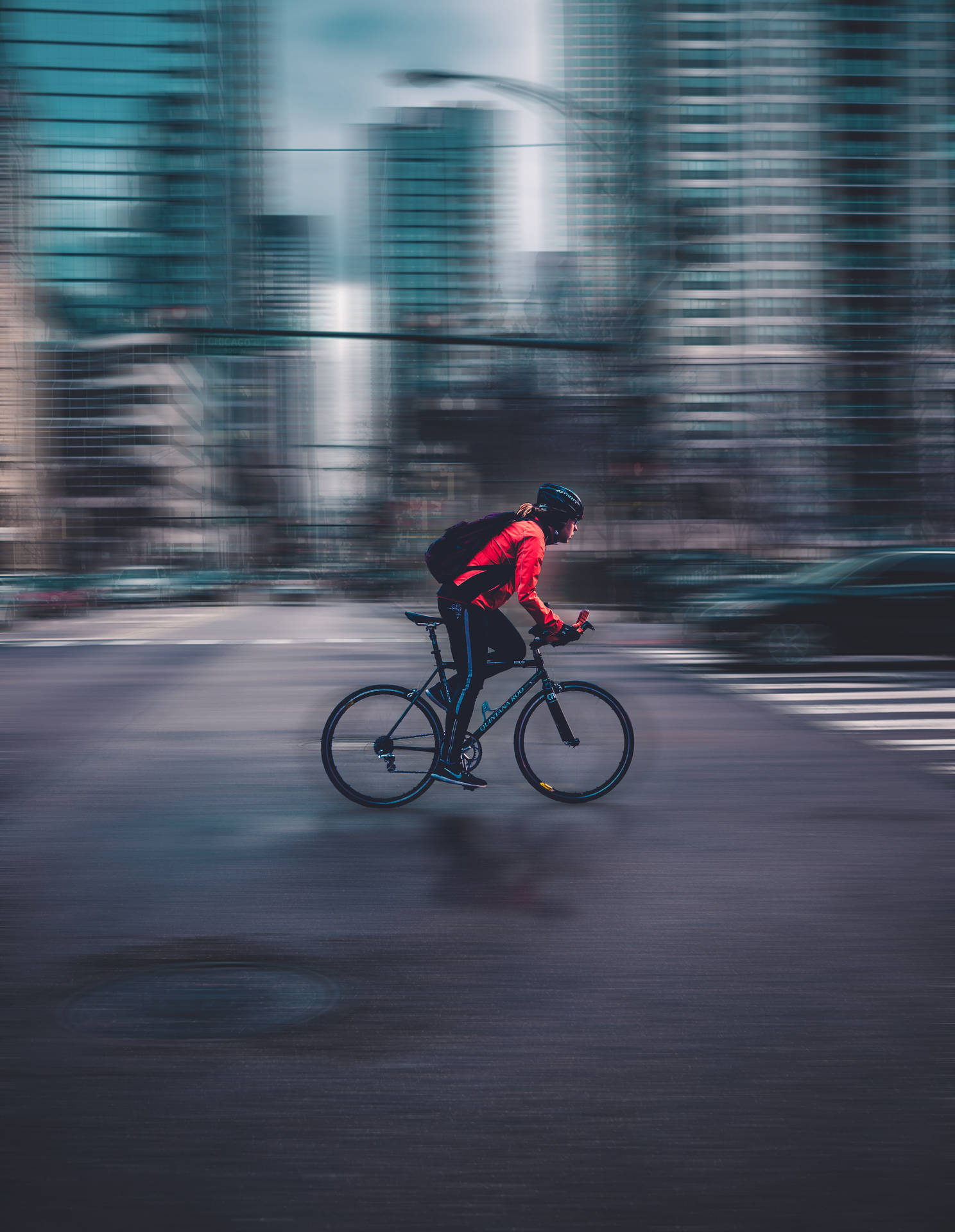 City Cycling Motion Photo