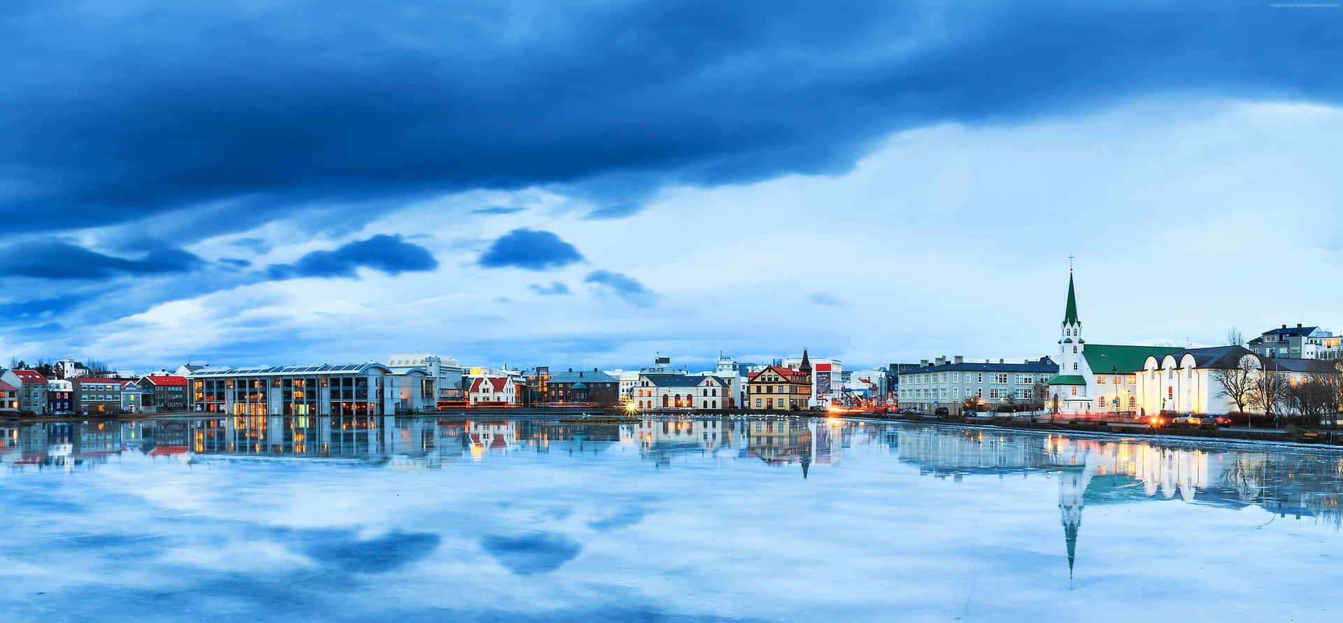 City In Iceland Desktop Background