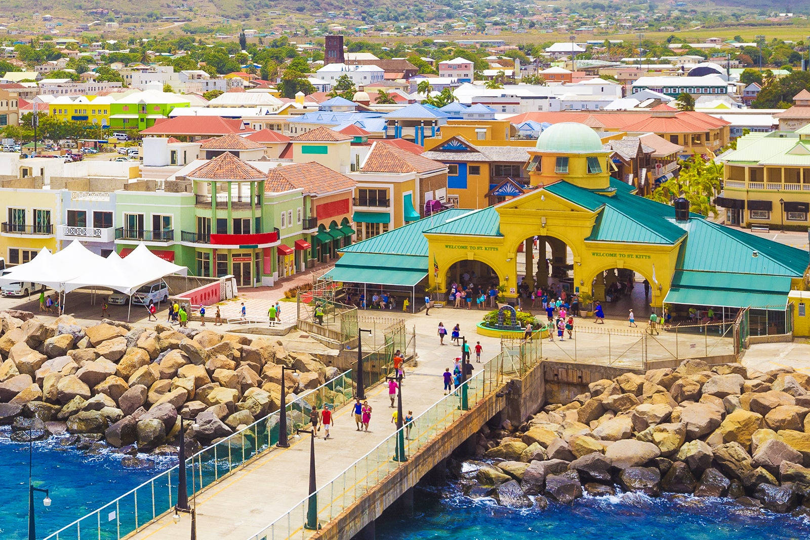 City In St Kitts And Nevis Background