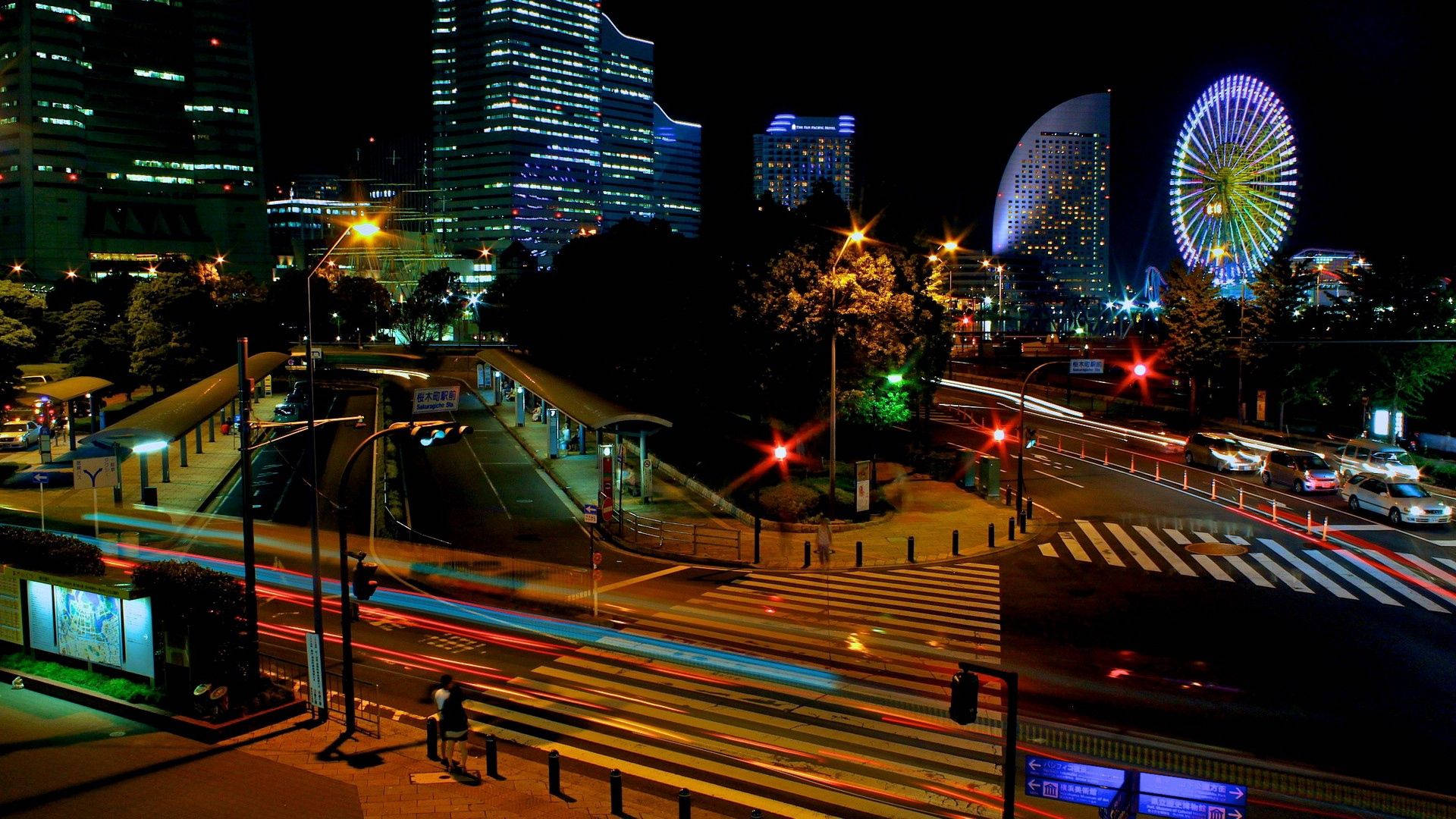 City Lights In Tokyo Background