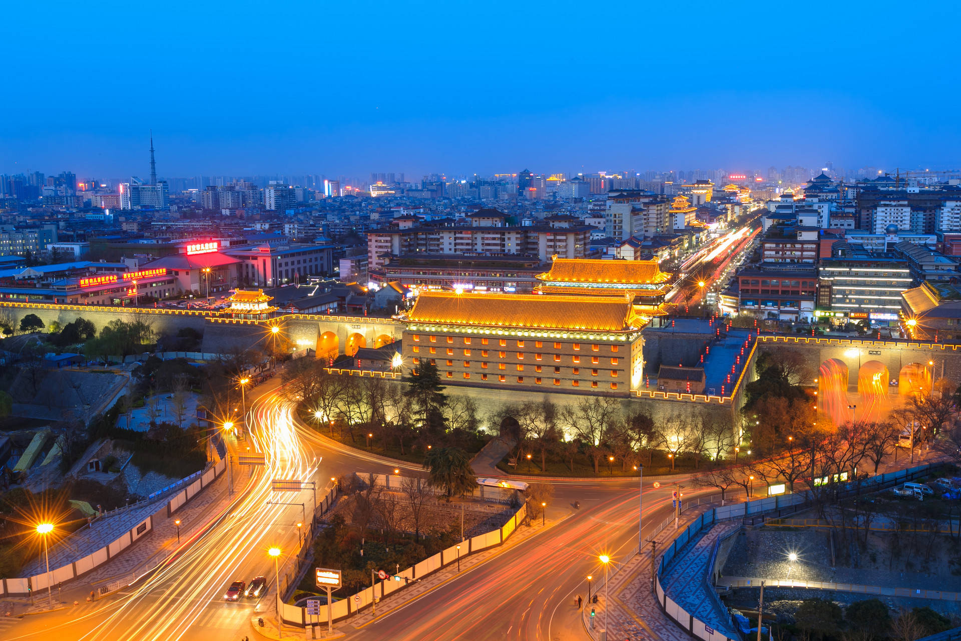 City Lights In Xian