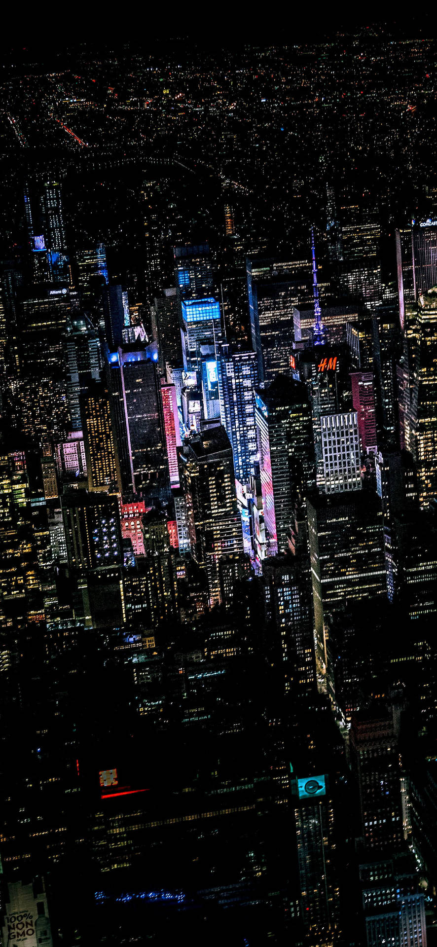 City Lights New York Night Iphone Background