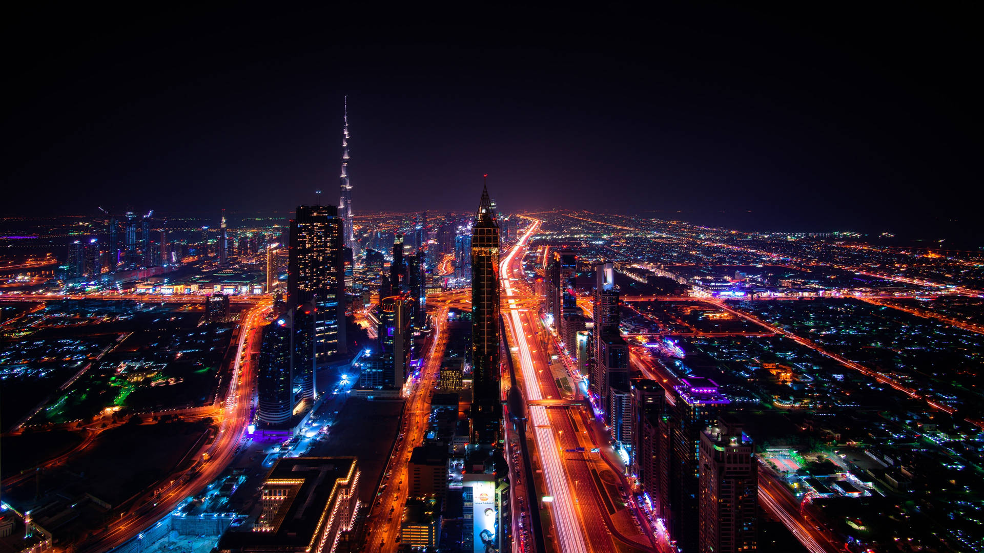 City Lights Of Dubai 4k Background