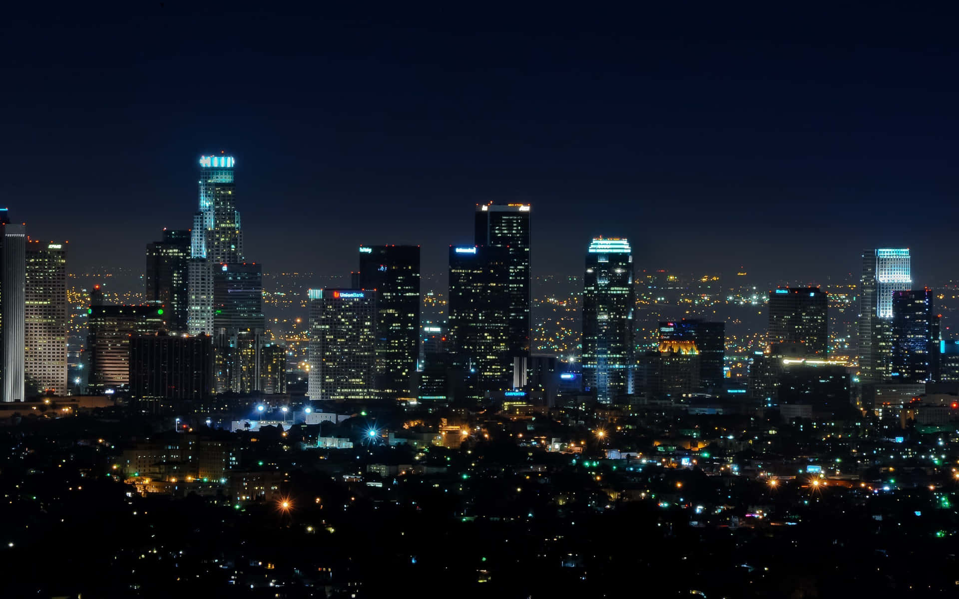 City Lights Of Los Angeles Skyline