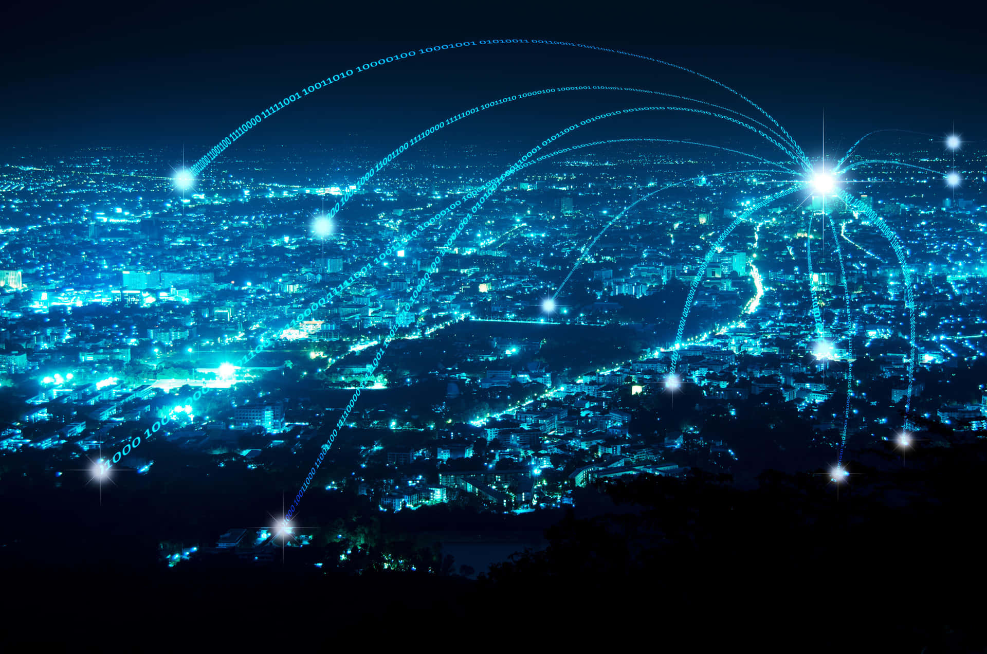 City Network Connectivity Concept