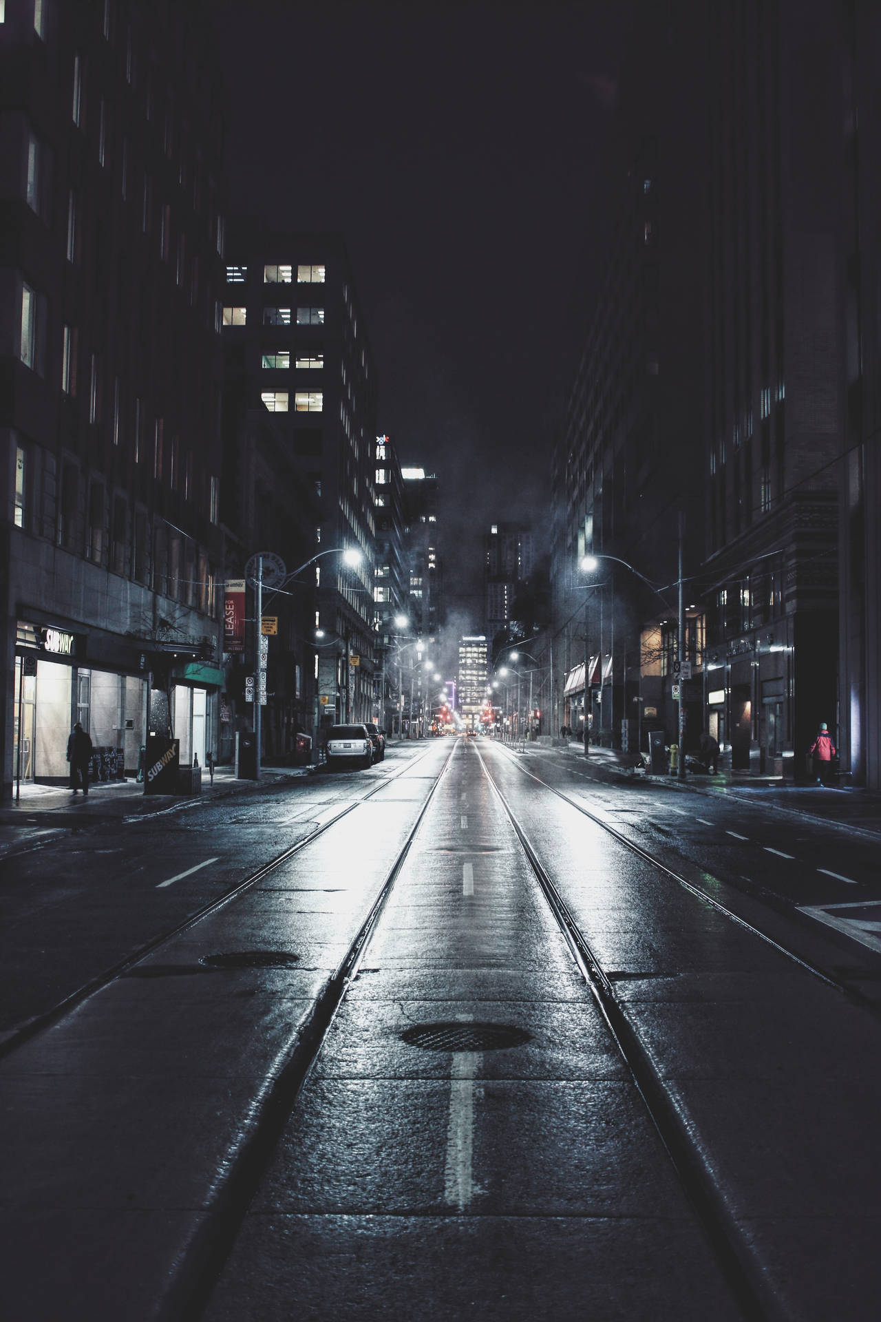 City Night Street Background