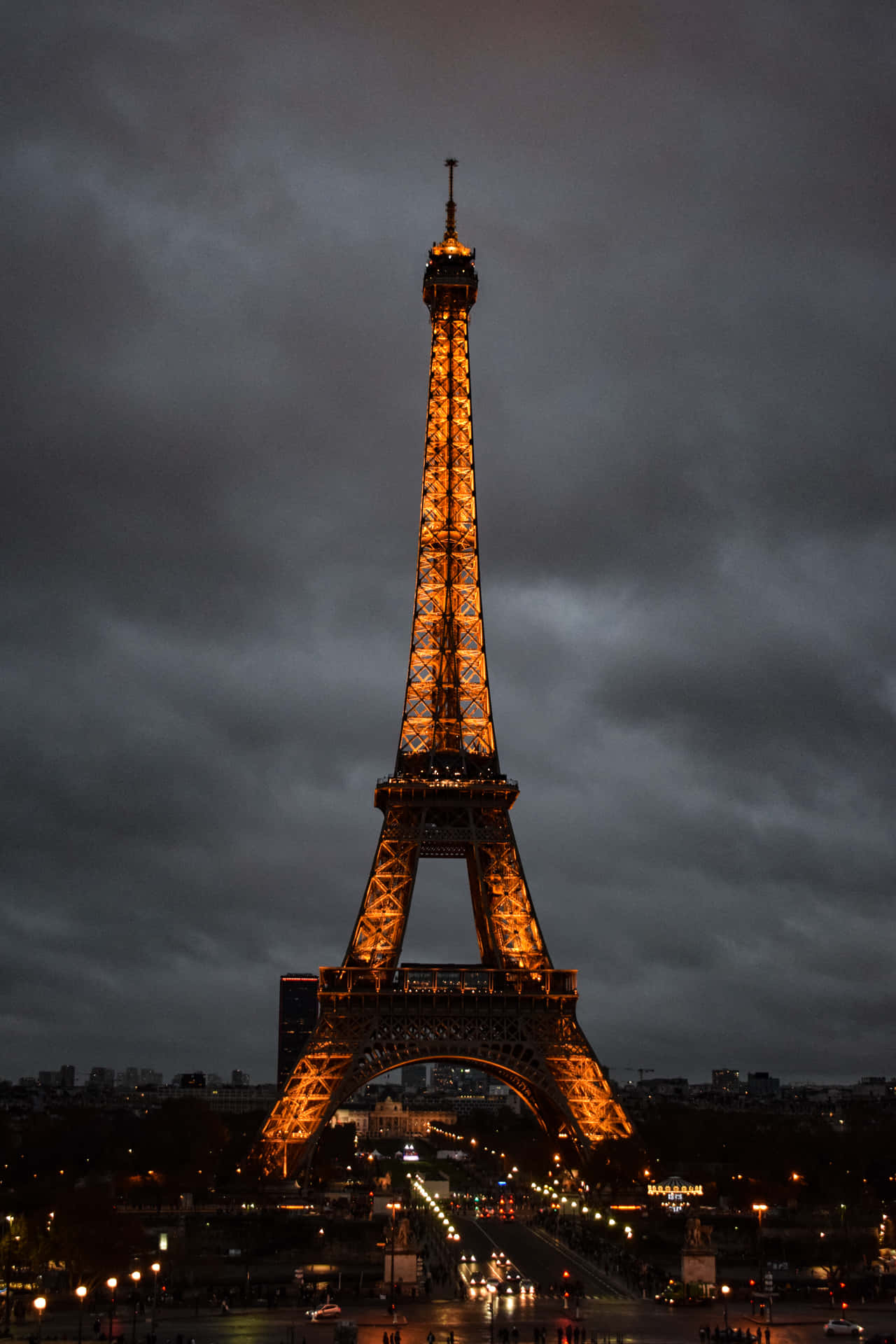 City Of Paris At Night Background