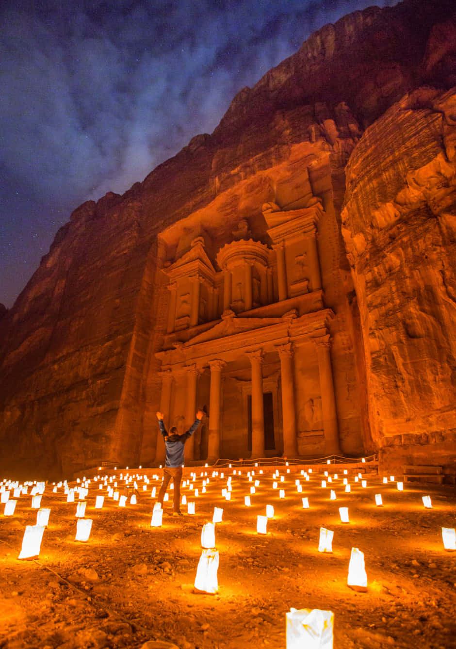 City Of Petra Candle Lights Portrait