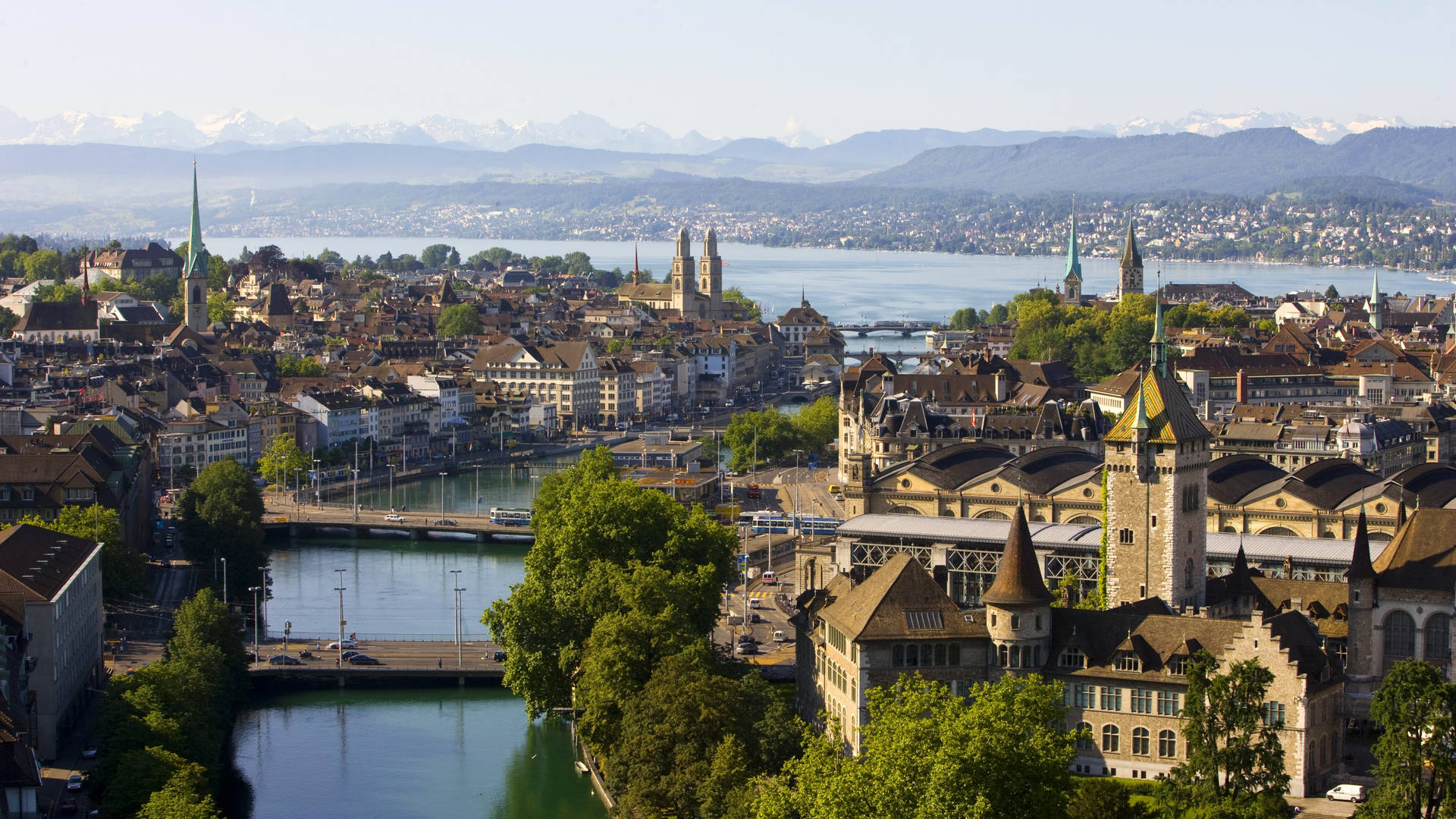 City Of Zurich Switzerland Background
