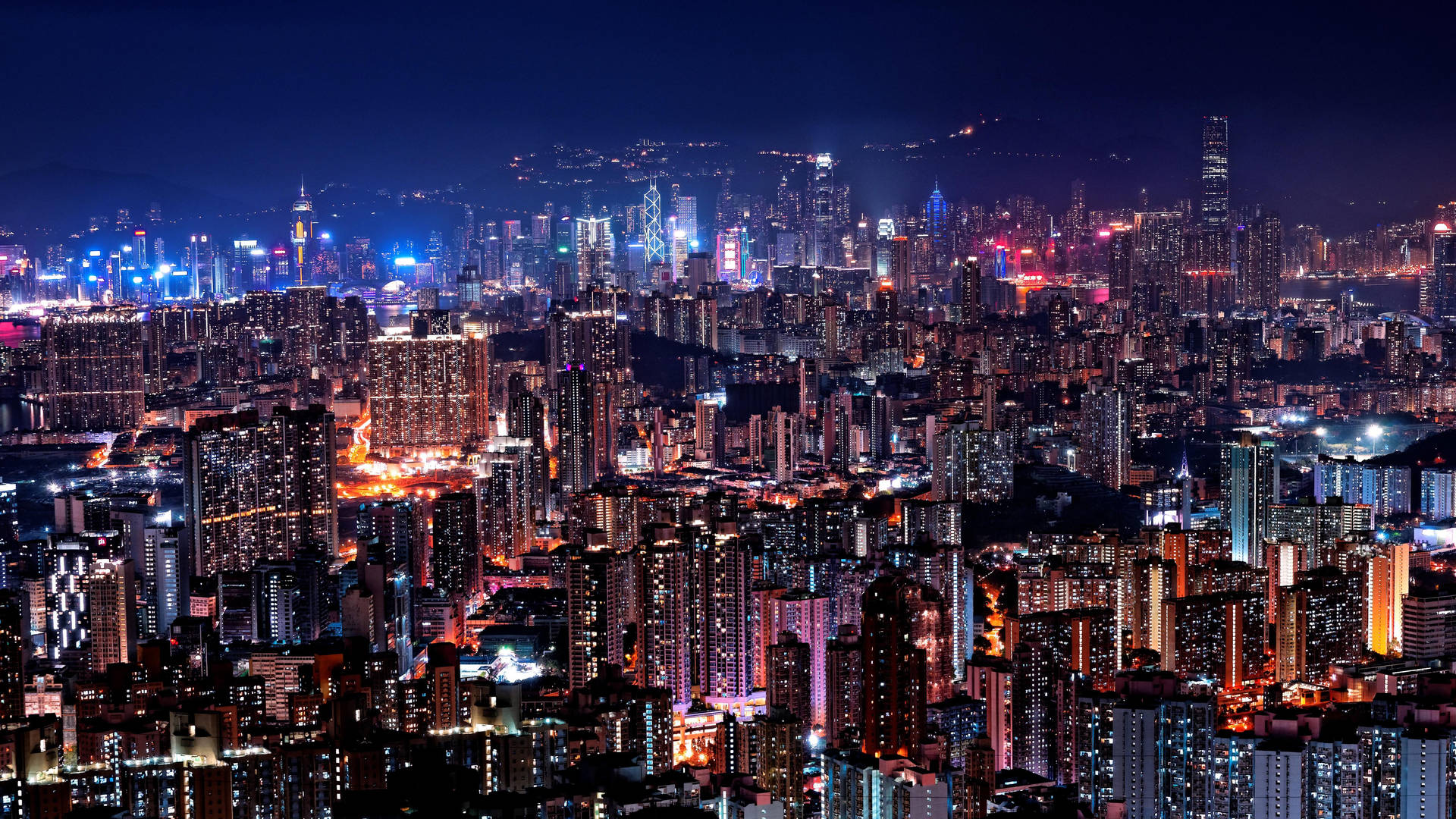 City Skyscrapers At Night Imac 4k