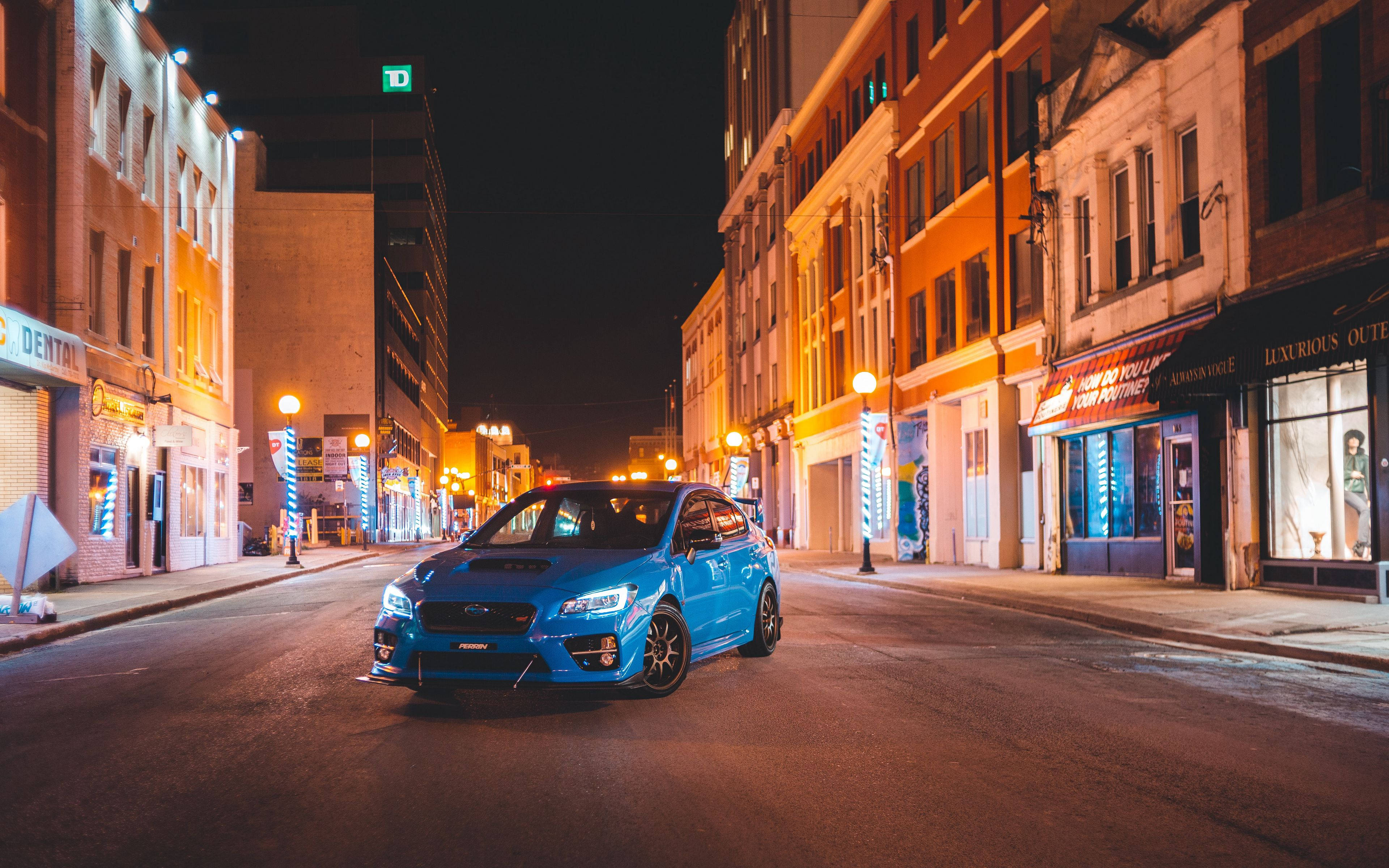 City Subaru Wrx Sti 4k Background