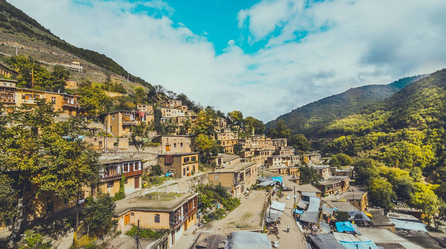 City Terraces On Iran Background