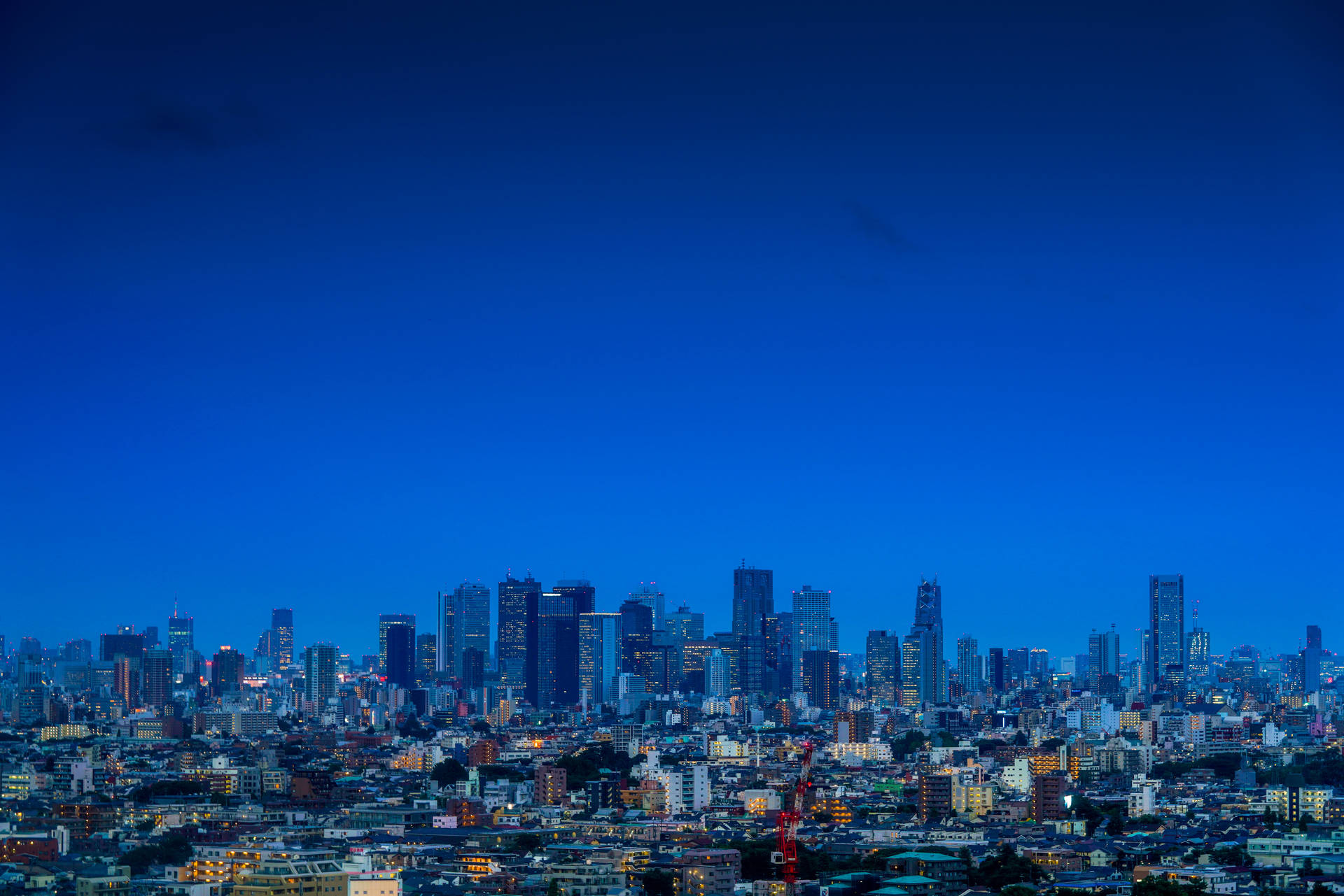 City View Of Tokyo In Blue Background
