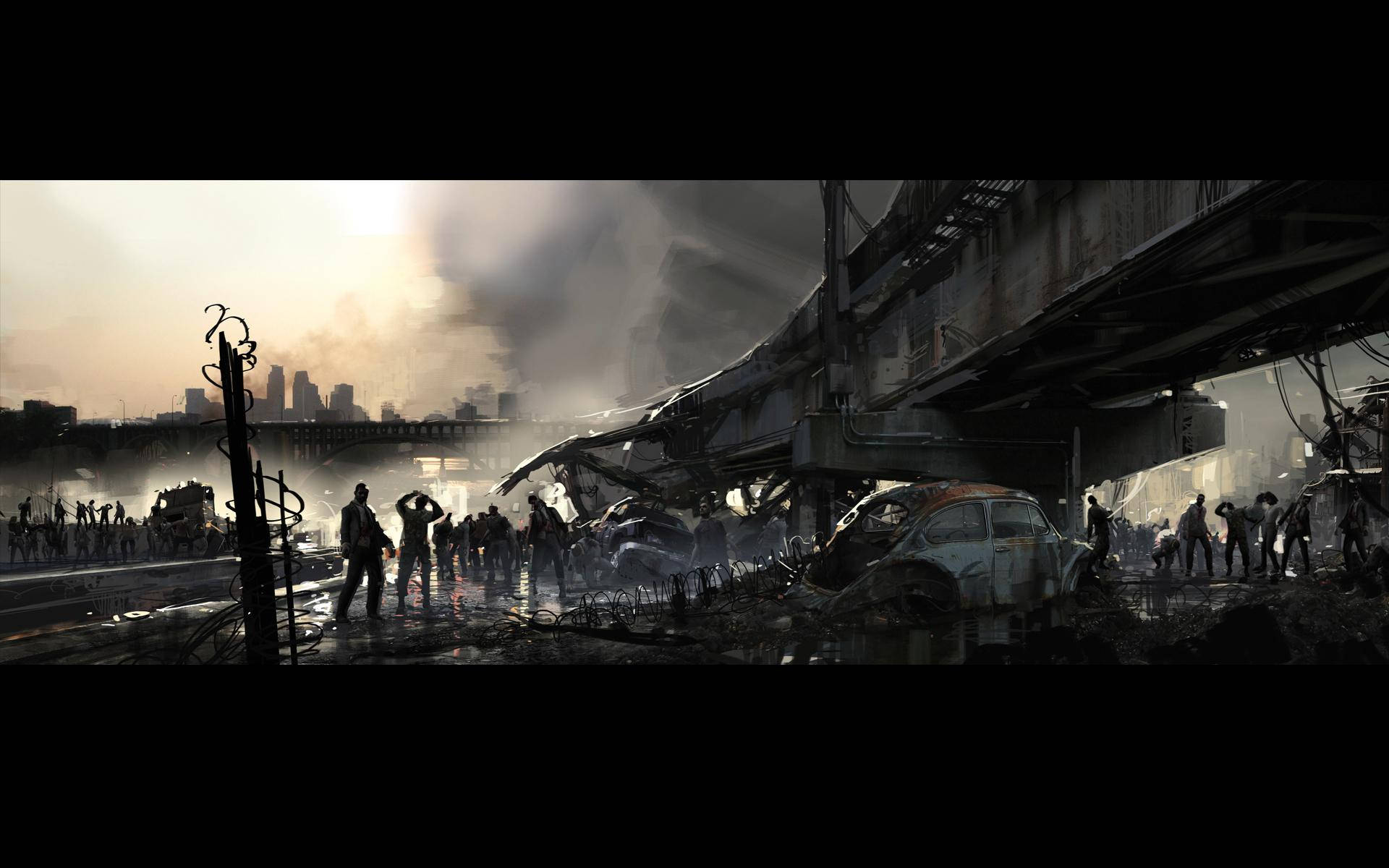 City Zombie Apocalypse Background