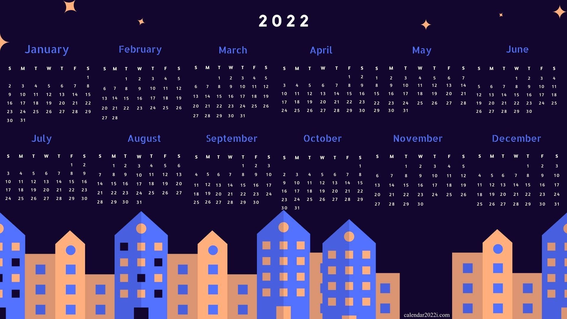 Cityscape 2022 Calendar Background