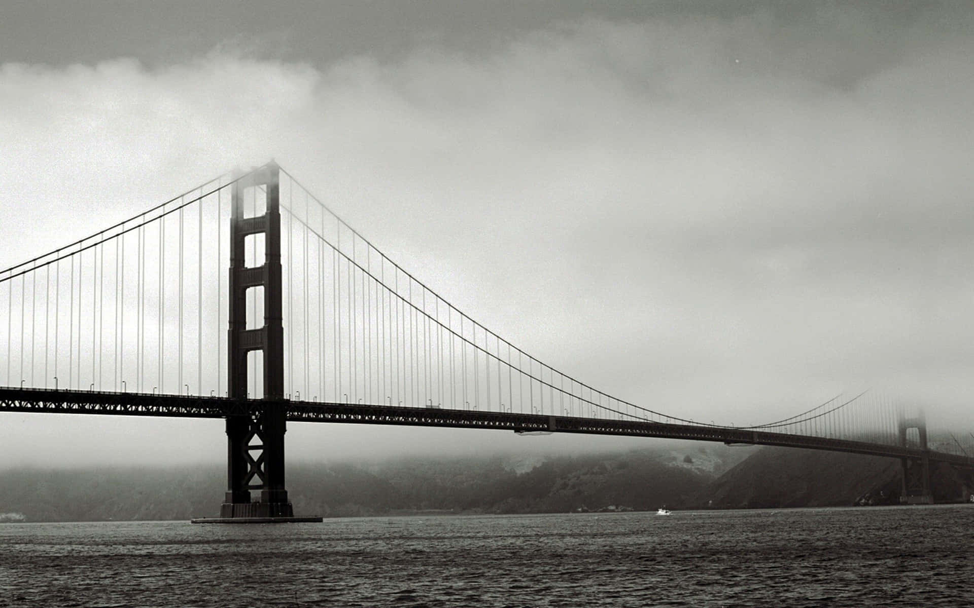 Cityscape Of San Francisco In Black And White