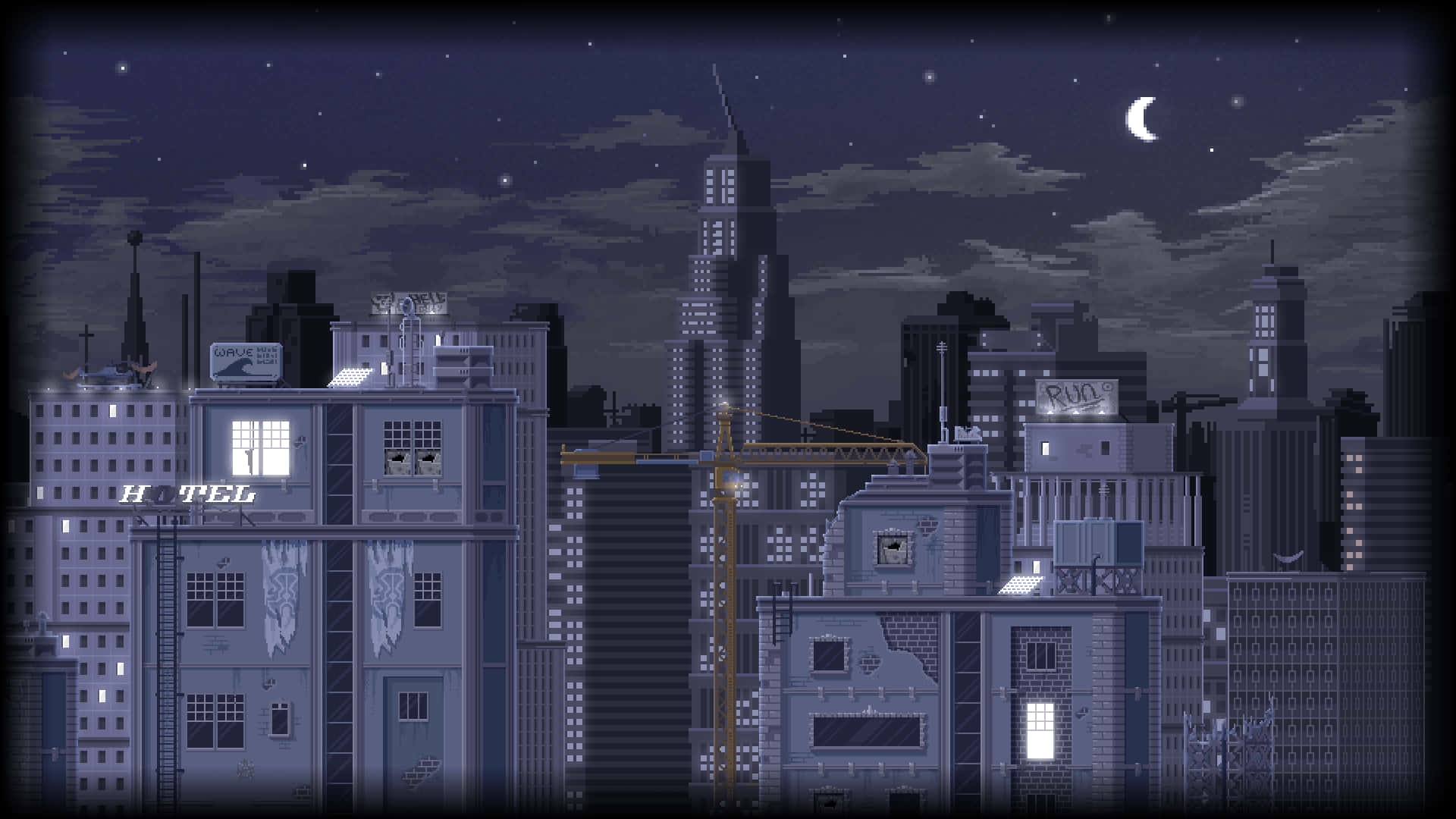 Cityscape Pixel Art Background