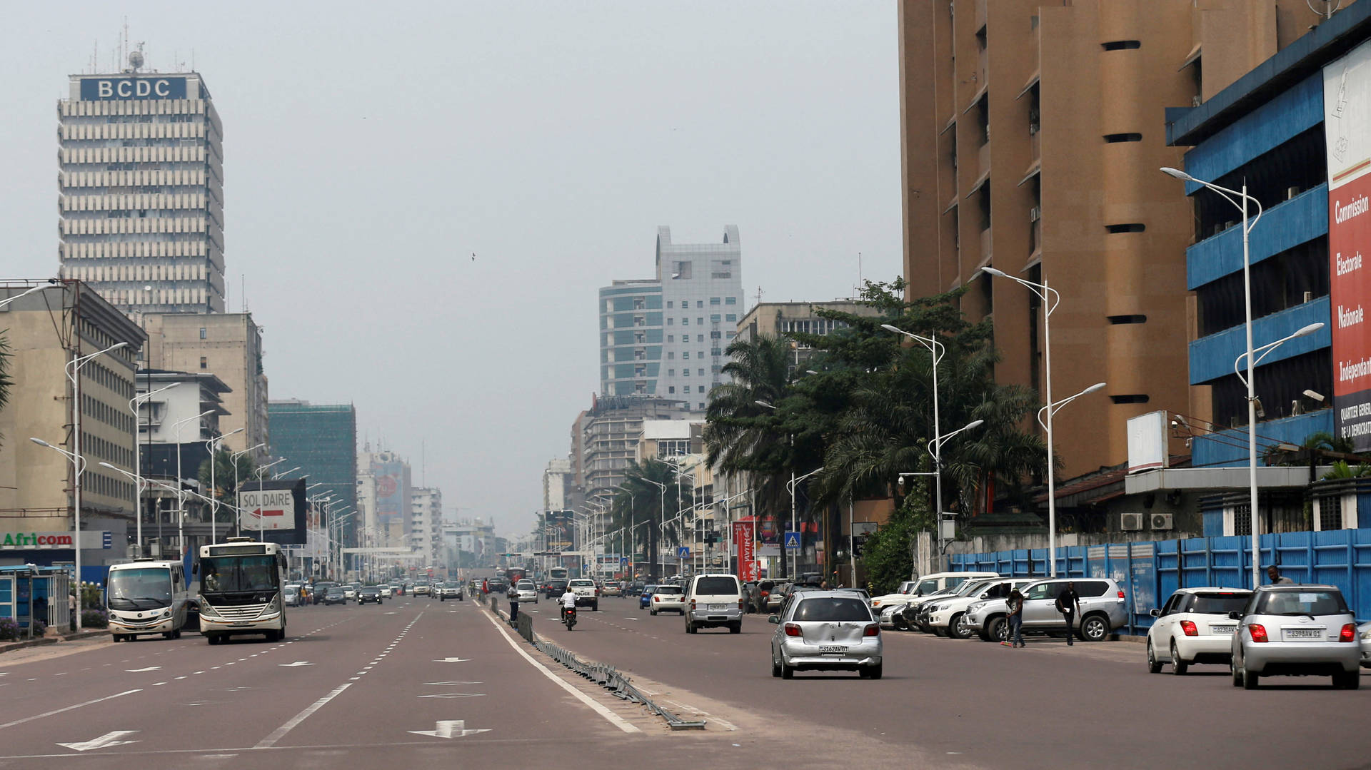 Cityscape View Of Kinshasa, Democratic Republic Of The Congo's Capital Background