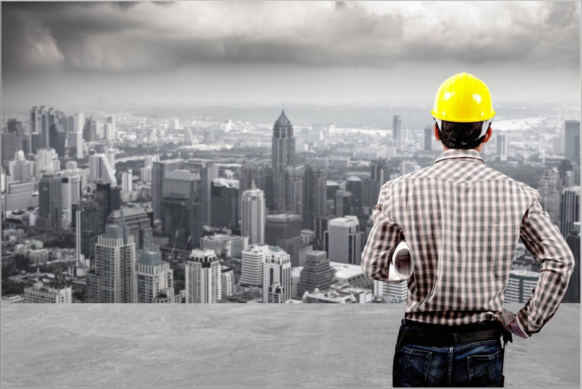 Civil Engineering Expert At Work Site Background