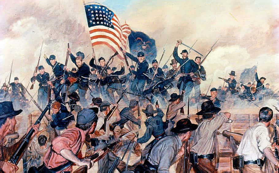 Civil War Battle Scene