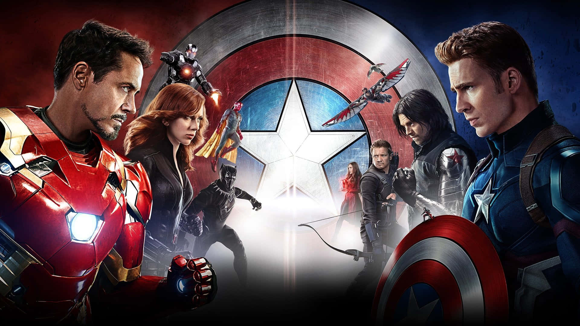 Civil War Captain America Dual Screen Background