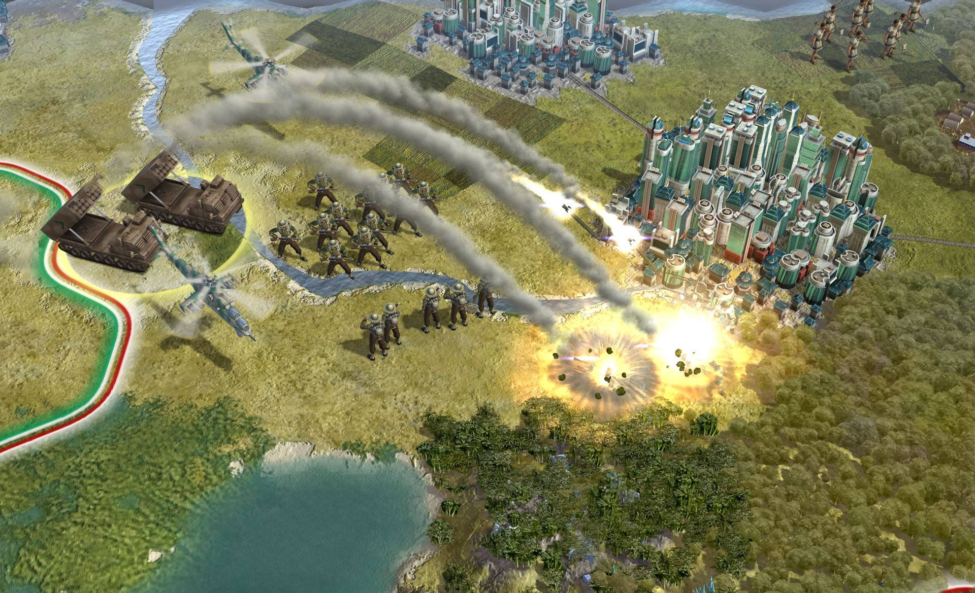 Civilization 5 Bomb Strike Background