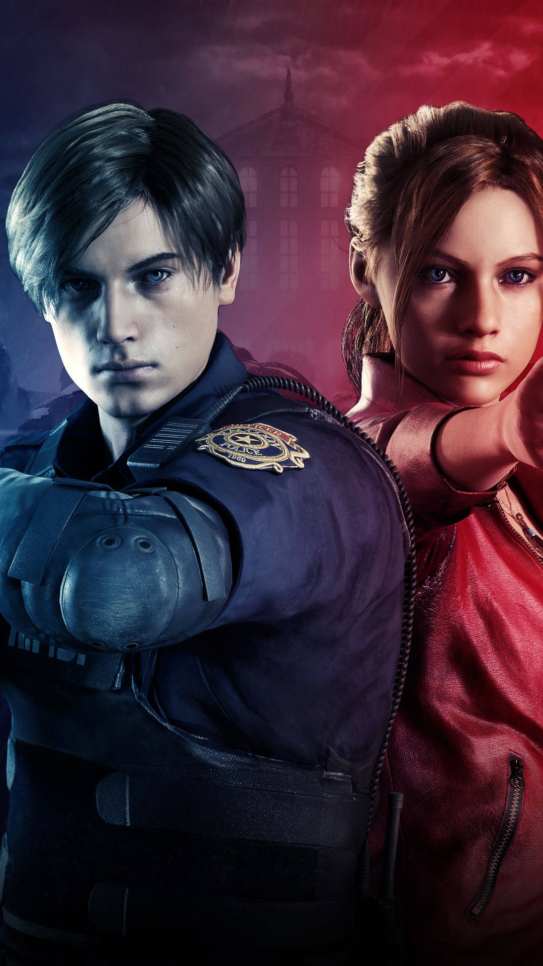 Claire Redfield And Leon Resident Evil 2 Remake Background
