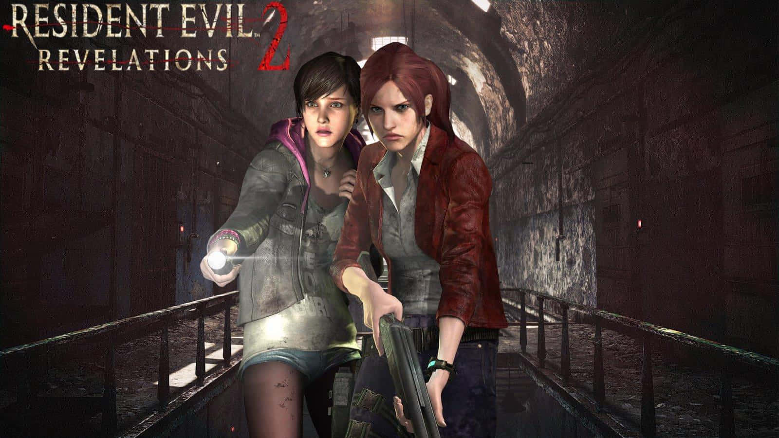 Claire Redfield And Moira Burton Battle Mutated Creatures In Resident Evil Revelations 2 Background