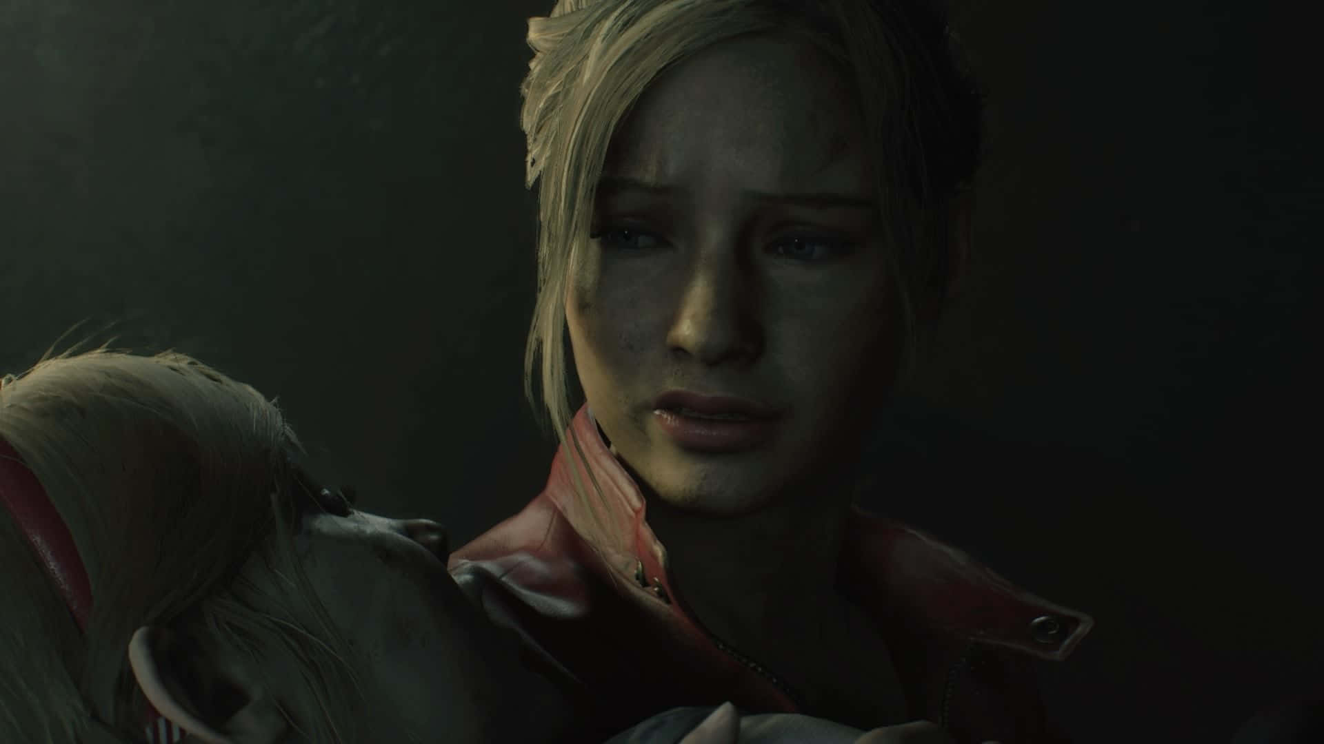 Claire Redfield Takes Aim In The World Of Resident Evil 2 Background